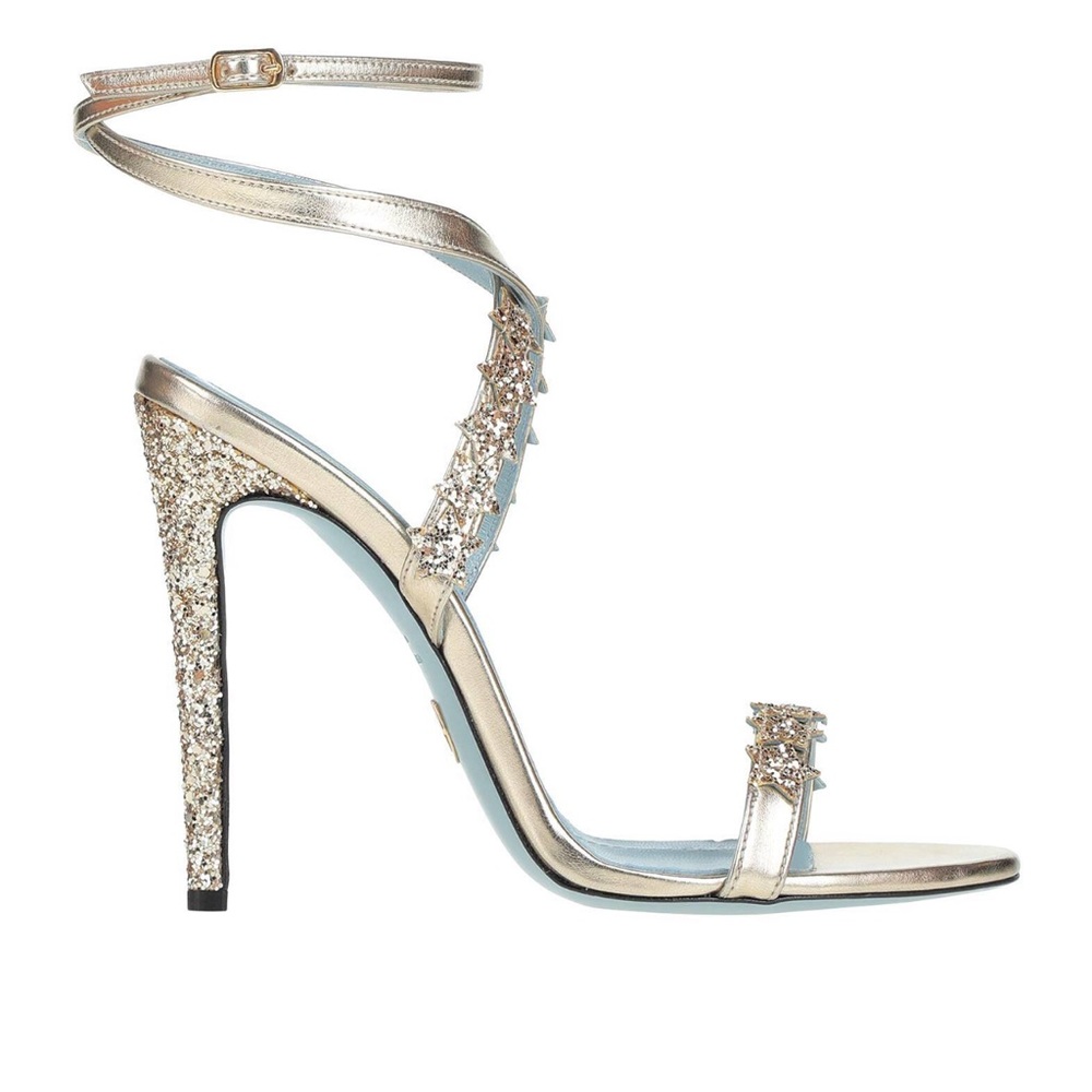 chiara ferragni Strappy Gold Heels ( Size 6)